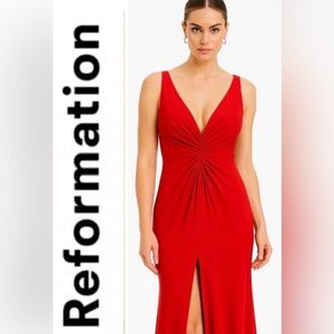 - Reformation Bray dress- Cherry size 10- NWT -$388